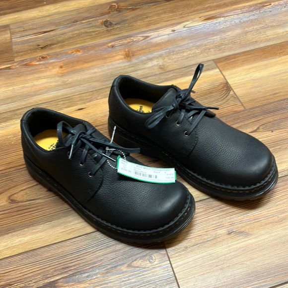Black Leather Men\'s Work Shoes